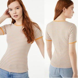 NWT Free Assembly Ribbed Crewneck Short Sleeve T-Shirt